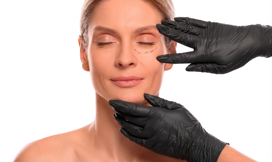 Blepharoplasty and brow lift